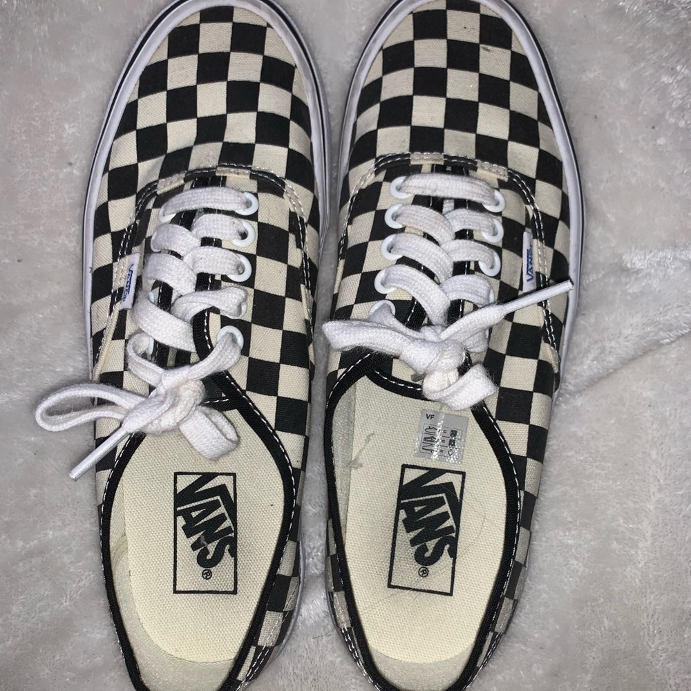 Checkered Laced Vans!
